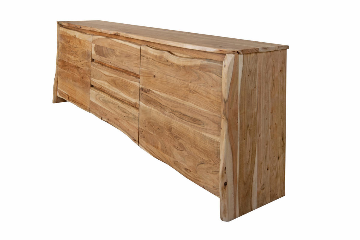 SIDEBOARD DAHLIA - Beige/Naturfarben, Akazienholz/Holz (200/90/45cm) - SAM