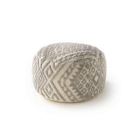 POUF Elias Grau 55x55x30 cm - Grau, Textil (55/30/55cm) - benuta Nest