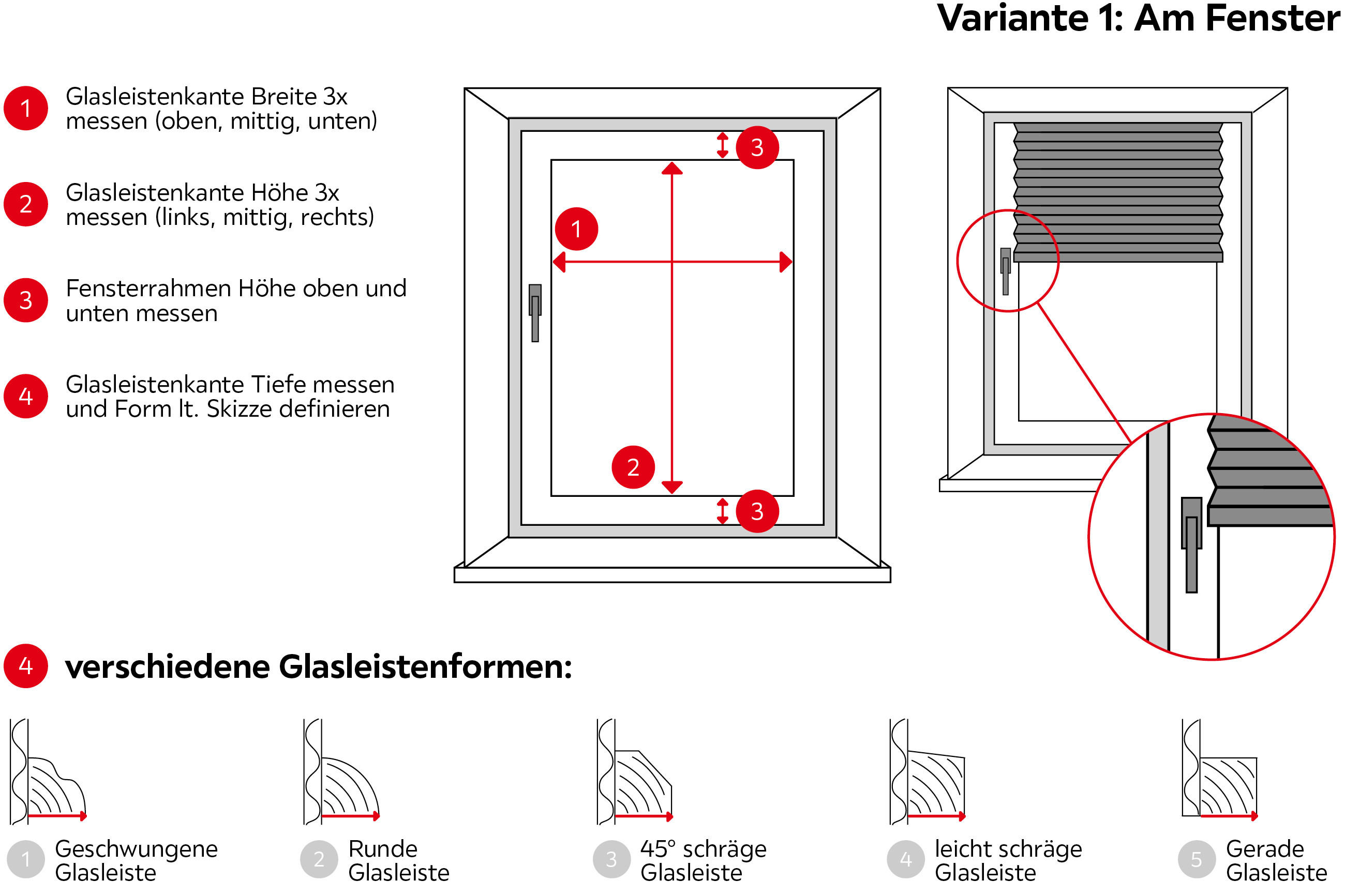 Variante 1: Am Fenster