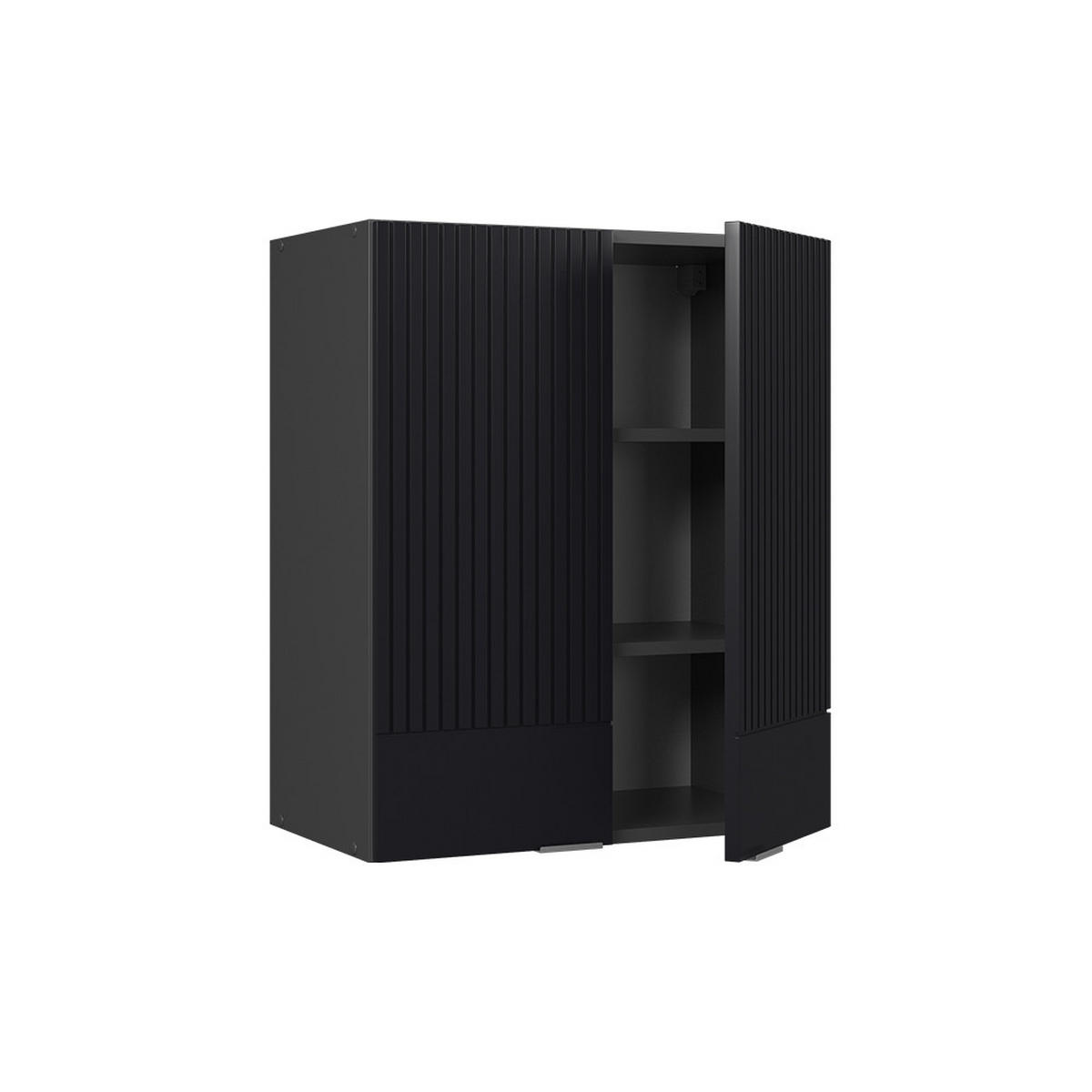 KUCHYŇSKÉ SKŘÍŇKY Fame-Line, černé pruhy, 60 cm - černá/antracitová, kompozitní dřevo (60/72/34.1cm) - Vicco