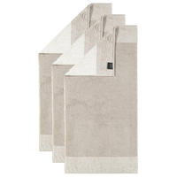 HANDTUCH Unisex Luxury Home Two-Tone Beige 3er Pack Baumwolle - Beige, Naturmaterialien (100/170cm) - Cawoe