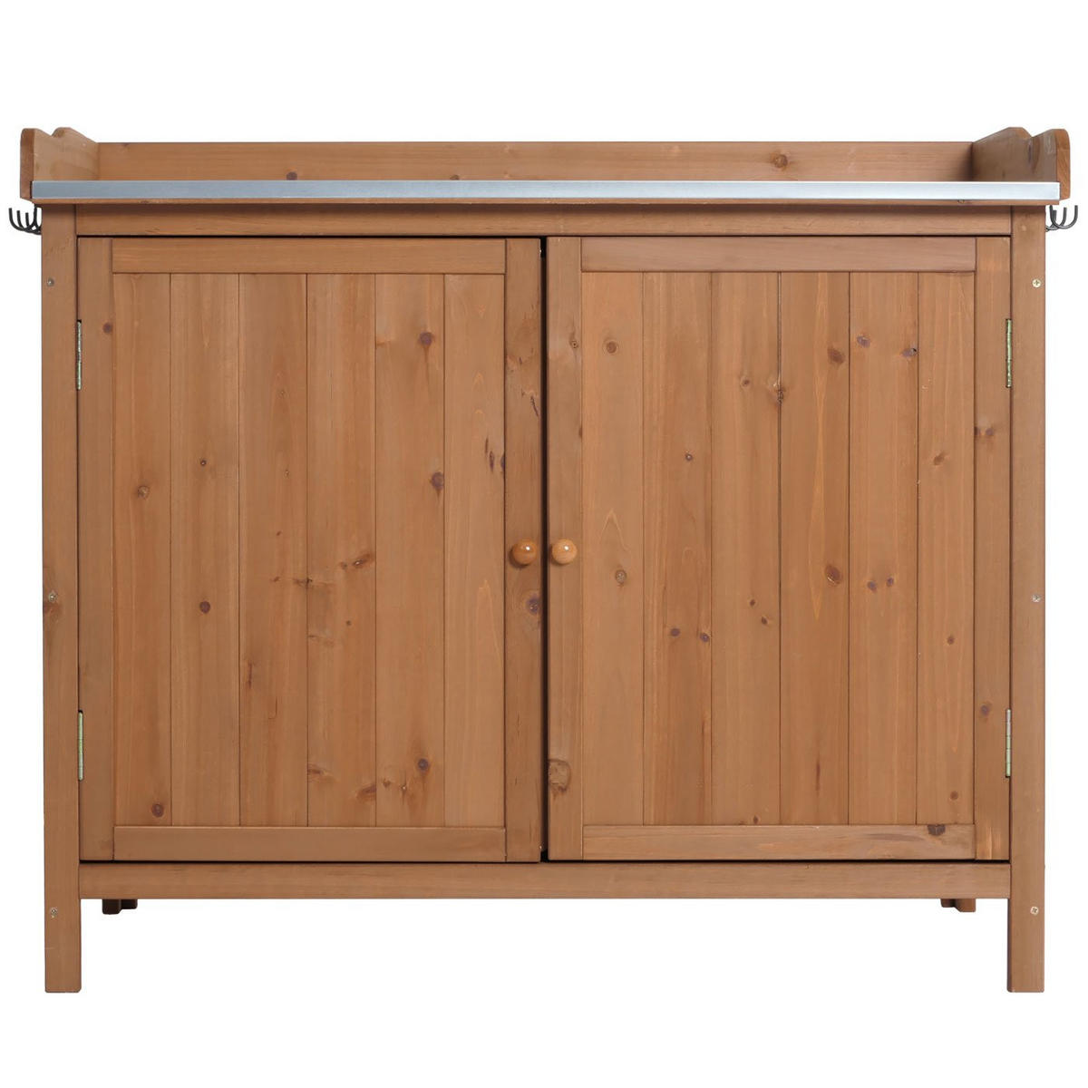 GARTENSCHRANK mit Arbeitsplatte 86x104x52cm Outdoor Tanne Holz Braun - Braun, Holz (104/86/52cm) - PROREGAL
