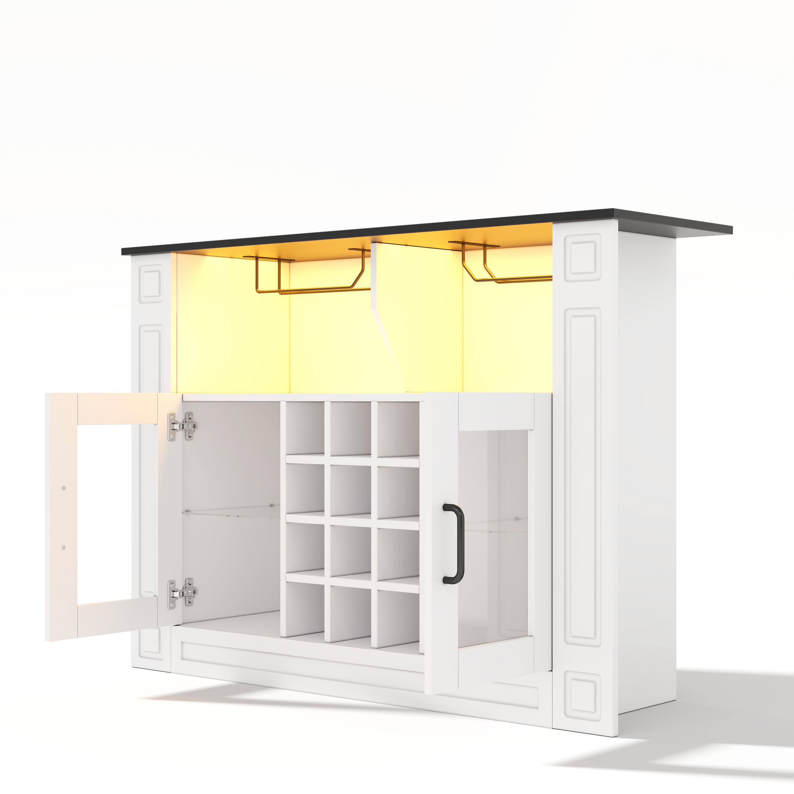 ComfortXL Weinschrank Weiß 120x84x35 cm
