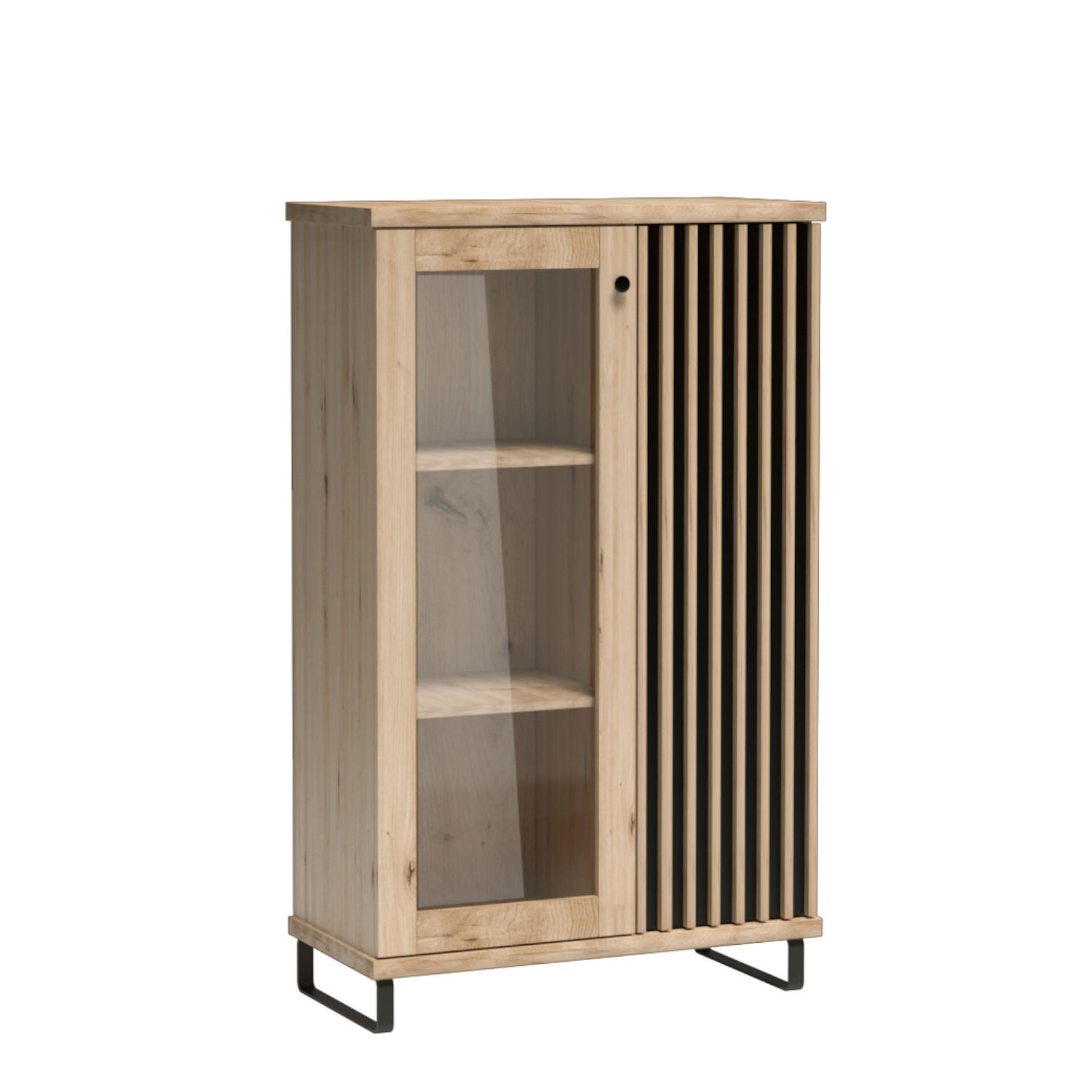 Komodee Vitrine Eiche Artisan 87x132x41 cm