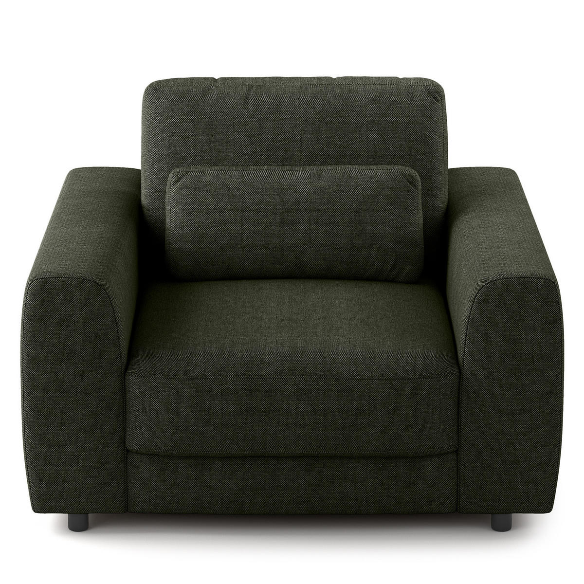 SESSEL - Schwarz/Grau, Kunststoff/Textil (116/80/117cm) - home24