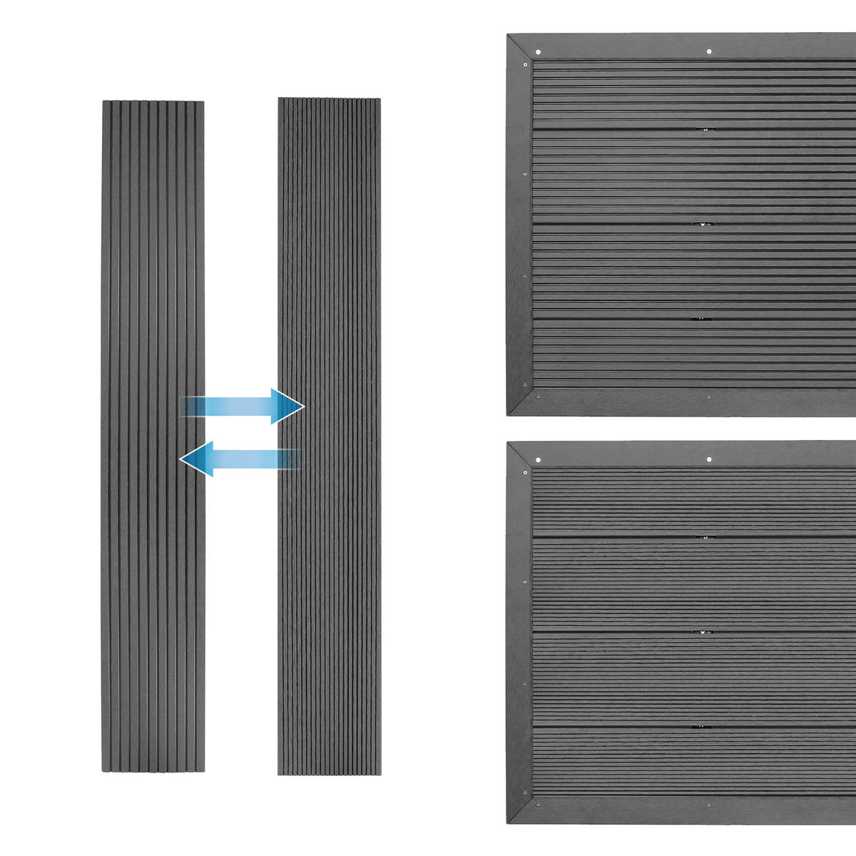 BODENELEMENT FÜR SOLARDUSCHE - Grau, Holzwerkstoff (63/5.5/101cm) - ML-DESIGN