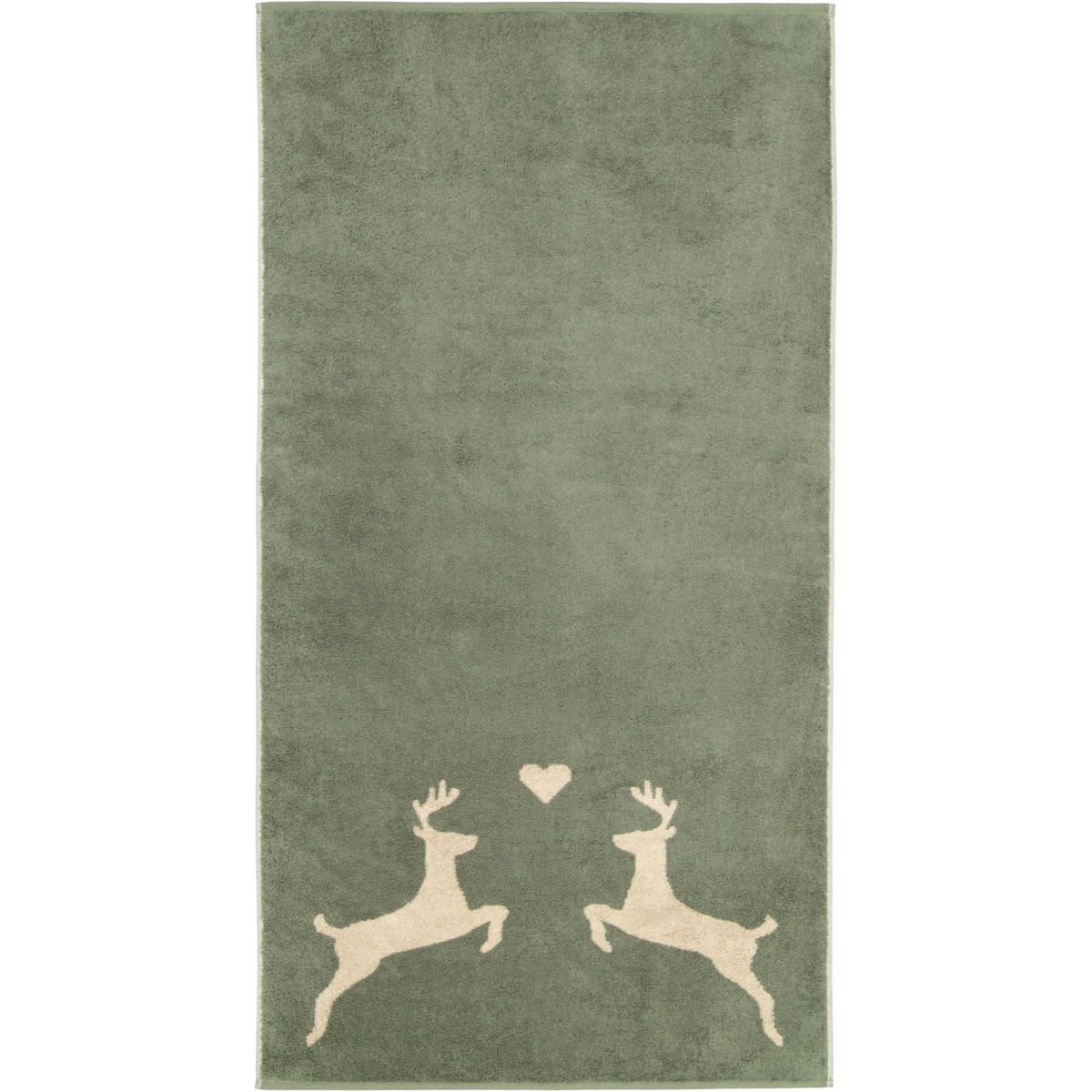 DUSCHTUCH ALPENCHIC EDITION HIRSCHE 6228 ZIRBE - 43 - Grün, Textil (70/140cm) - Cawoe