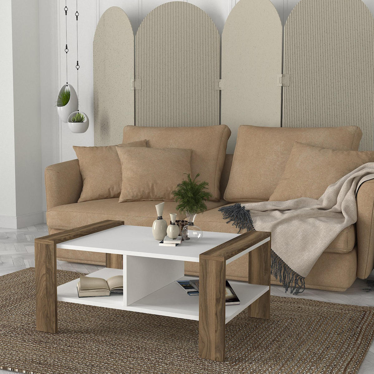 COUCHTISCH erica weiss - Weiß, Holz (90/60/42cm) - Habitat Garten