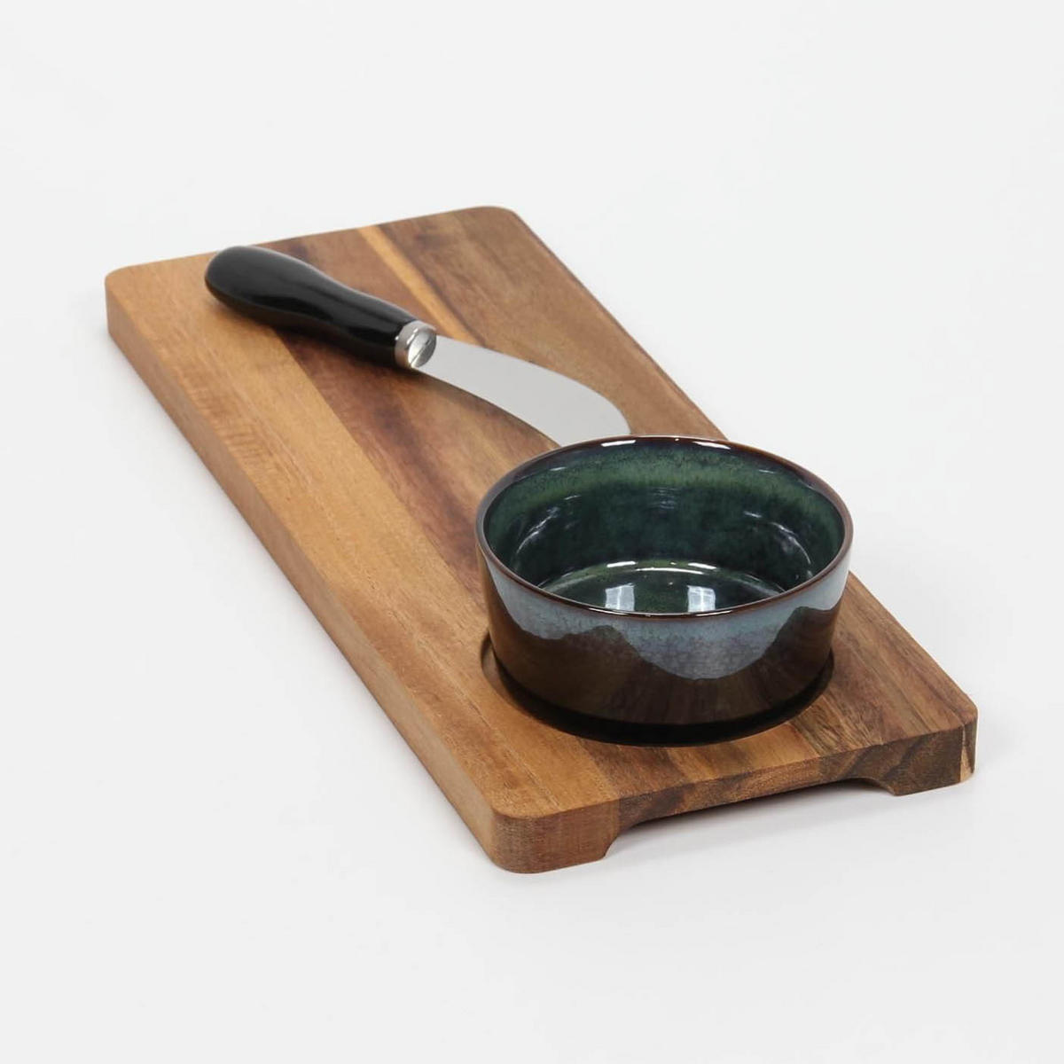 SERVIERBRETT für Snacks Braun 30/12/1,2 cm - Braun, Holz (12/1.2/30cm) - Excellent Houseware