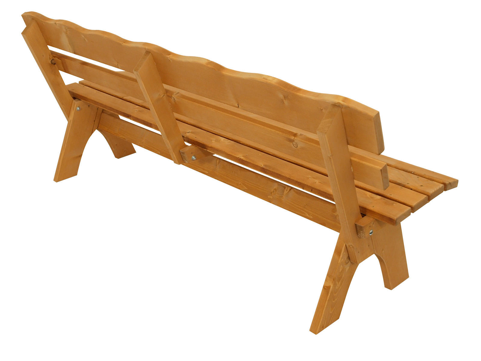 GARTENBANK Drieburg 4-Sitzer 200cm aus Kiefer massiv - Braun, Holz (200/82/60cm) - TPFGarden