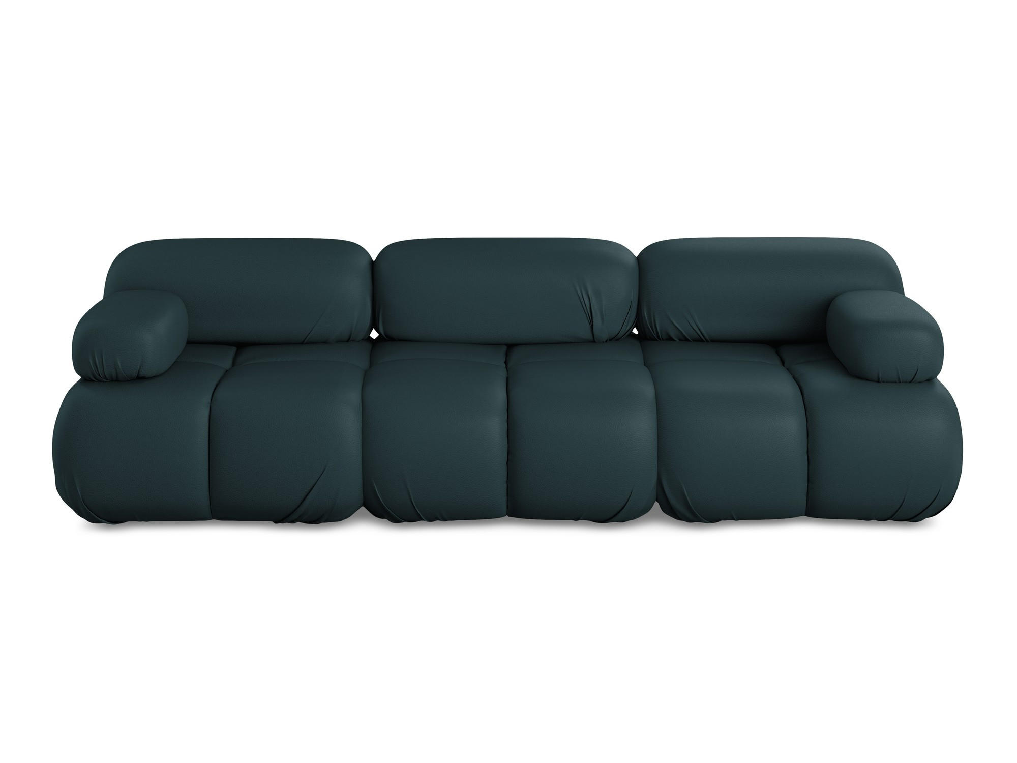 3-SITZER SOFA Kunstleder Blau - Blau/Petrol, Leder/Kunststoff (285/70/96cm) - Makamii