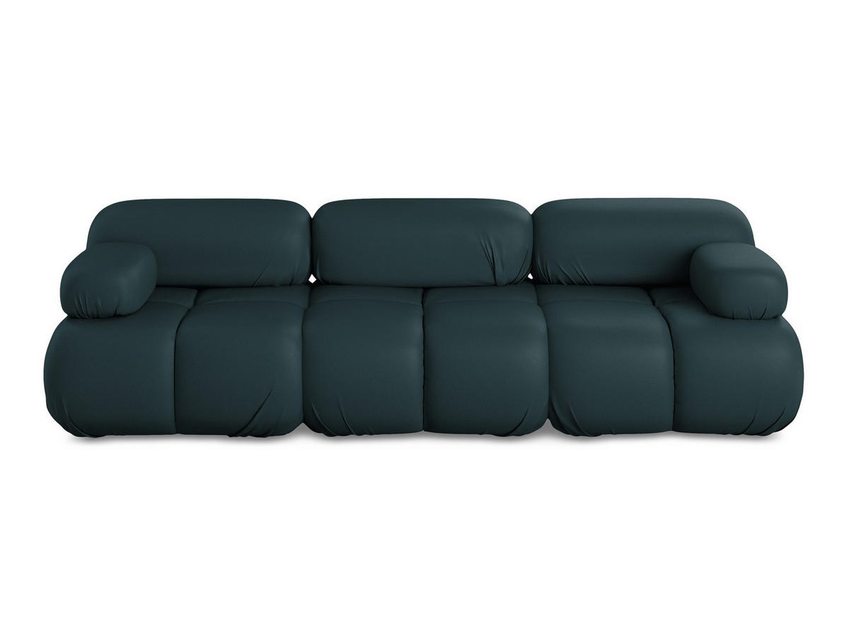 3-SITZER SOFA Kunstleder Blau - Blau/Petrol, Leder/Kunststoff (285/70/96cm) - Makamii