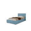 POLSTERBETT Alma 90x200 cm, Einzelbett mit Bettkasten und Lattenrost aus Holz, Velourstoff: Hellblau - Hellblau, Holz/Kunststoff (90/200cm) - Marpur