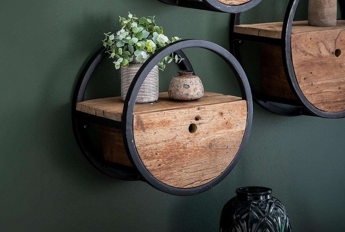 WANDREGAL RADEL Holz - Braun, Holz (40/40/25cm) - KAWOLA