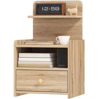 NACHTTISCH 40/35/66 cm mit Schublade & offenem Fach in Eichenoptik - Naturfarben, Holz (40/66/35cm) - BEAOK