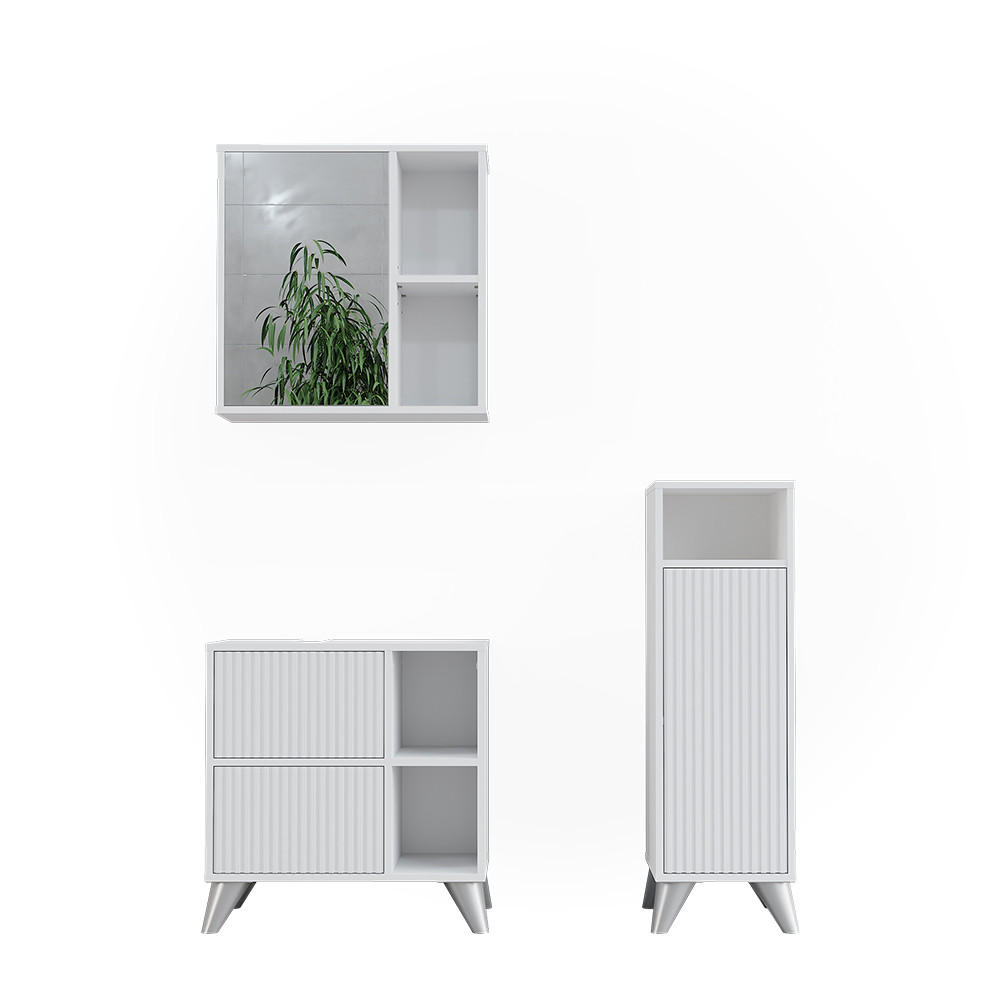 SET MOBILIER BAIE Leano, Alb, 3 piese