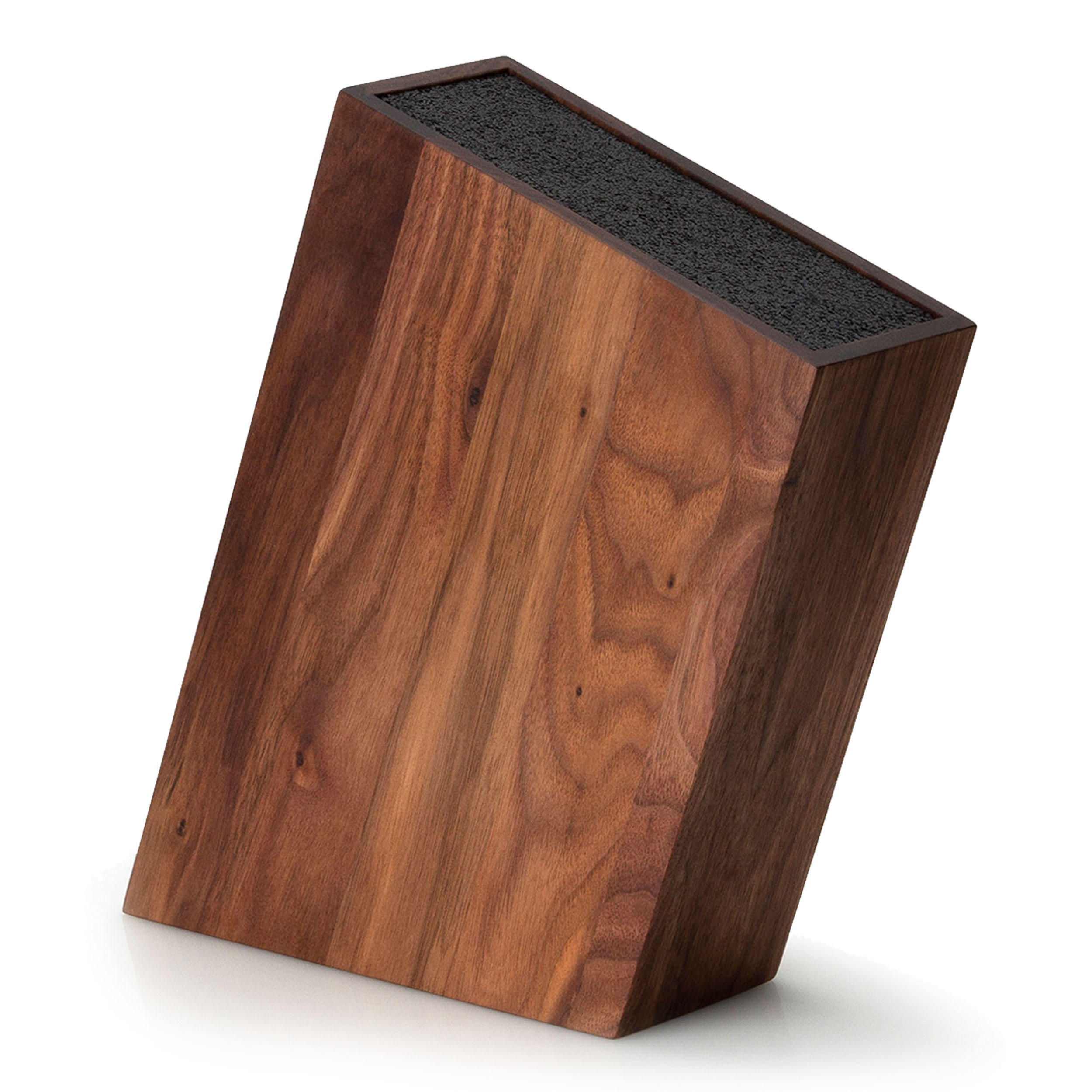 MESSERBLOCK mit flexiblem Einsatz, schräg stehend, Walnussholz - Braun, Holz (28/9/29cm) - Continenta