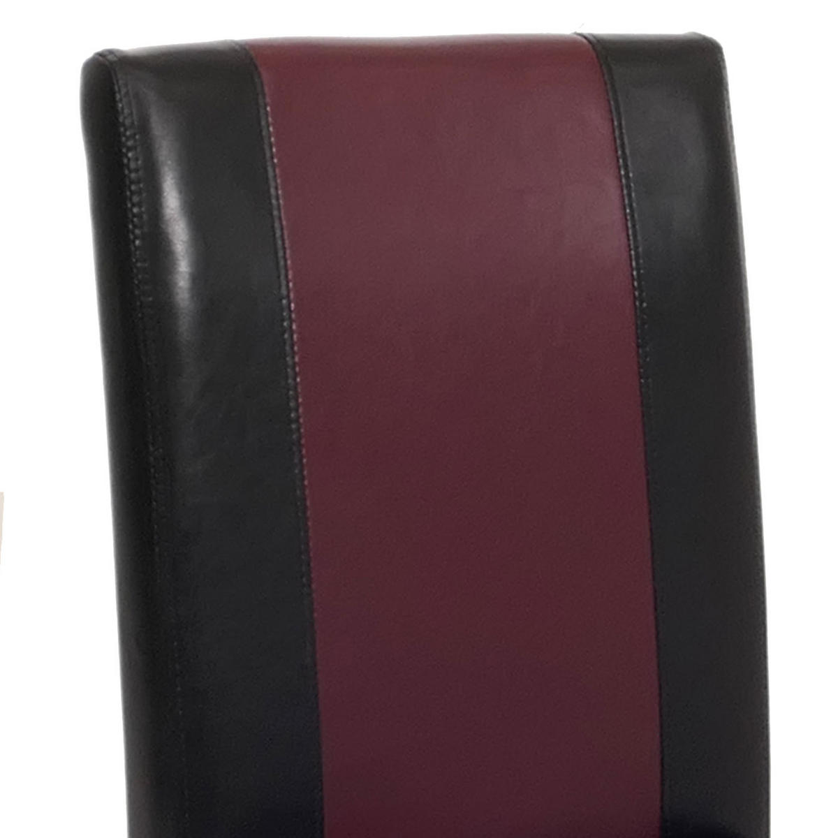 ESSZIMMERSTUHL Schwarz, Rot 2er-Set - Rot/Schwarz, Textil (43/90/56cm) - MCW