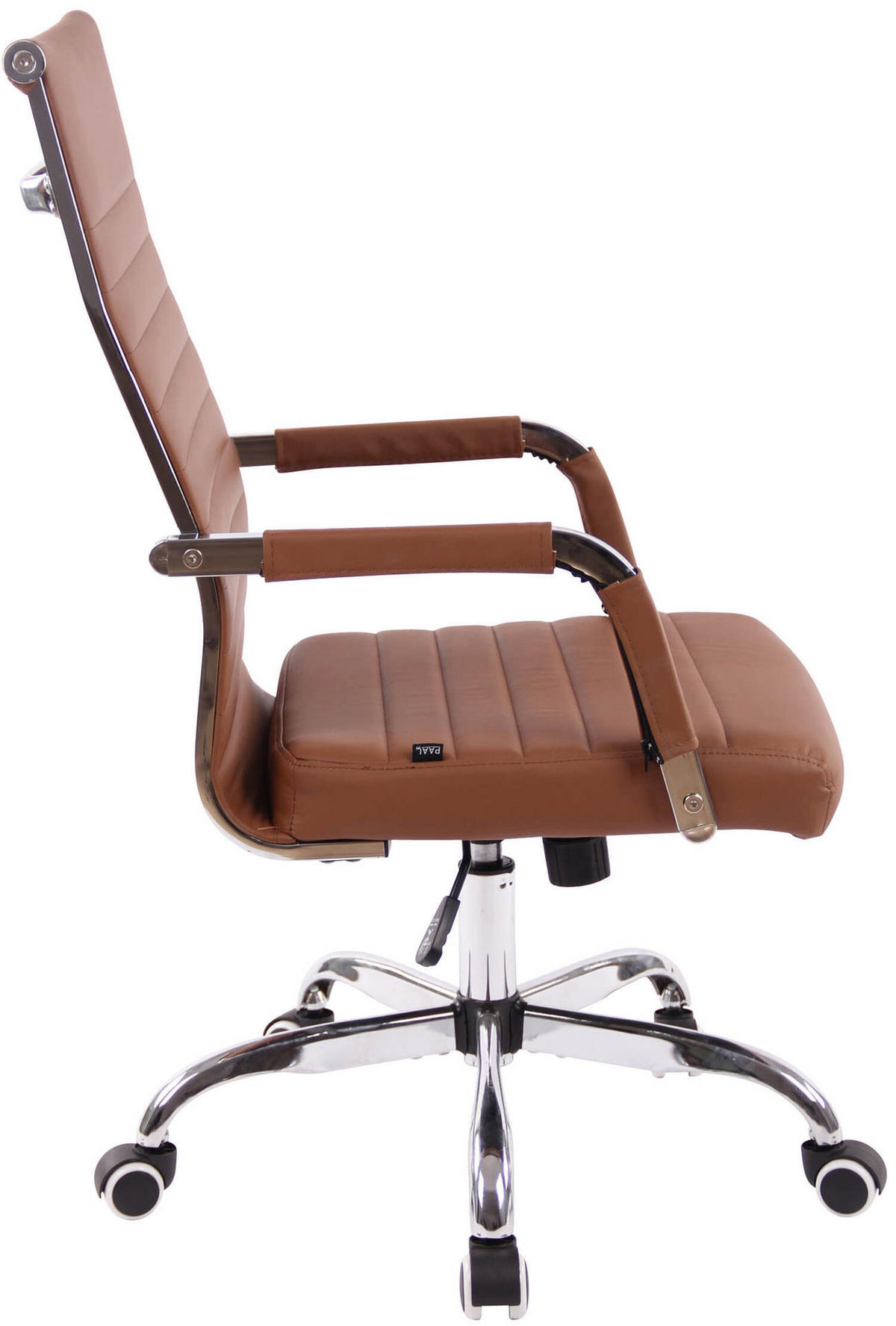 BÜROSTUHL Amadeus, Kunstleder Hellbraun - Hellbraun, Textil/Metall (51/106/63cm) - TPFLiving