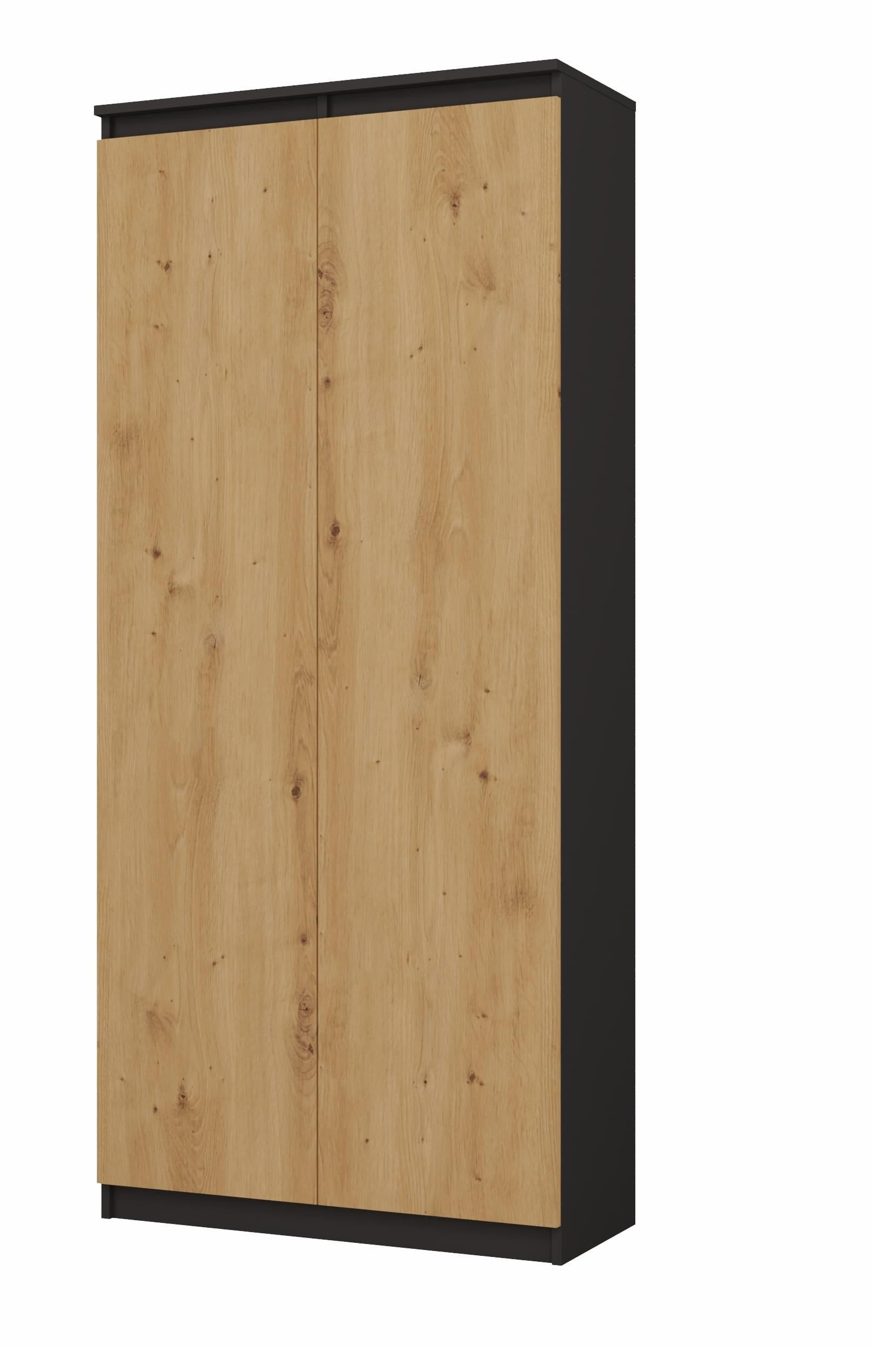 AKTENSCHRANK RS-80 HEMN ANTHRAZIT EICHE ARTISAN - Anthrazit/Eiche Artisan, Holzwerkstoff (80/180/35cm) - CDF