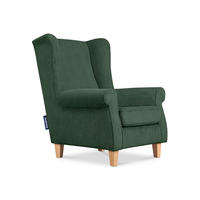 OHRENSESSEL MILES Kord-Bezug Petfriendly, dunkelgrün - Dunkelgrün, Holzwerkstoff/Buchenholz (82/105/97cm) - KONSIMO®
