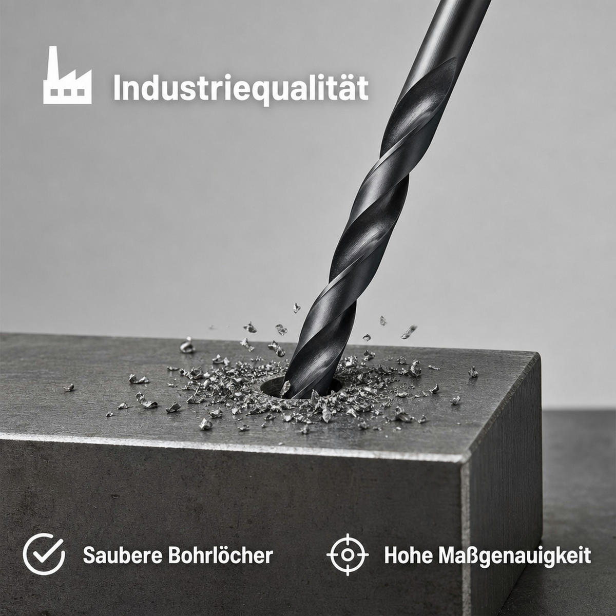 SPIRALBOHRER DIN 338 - Schwarz, Metall (13/1.5/1.5cm) - KLASEBO