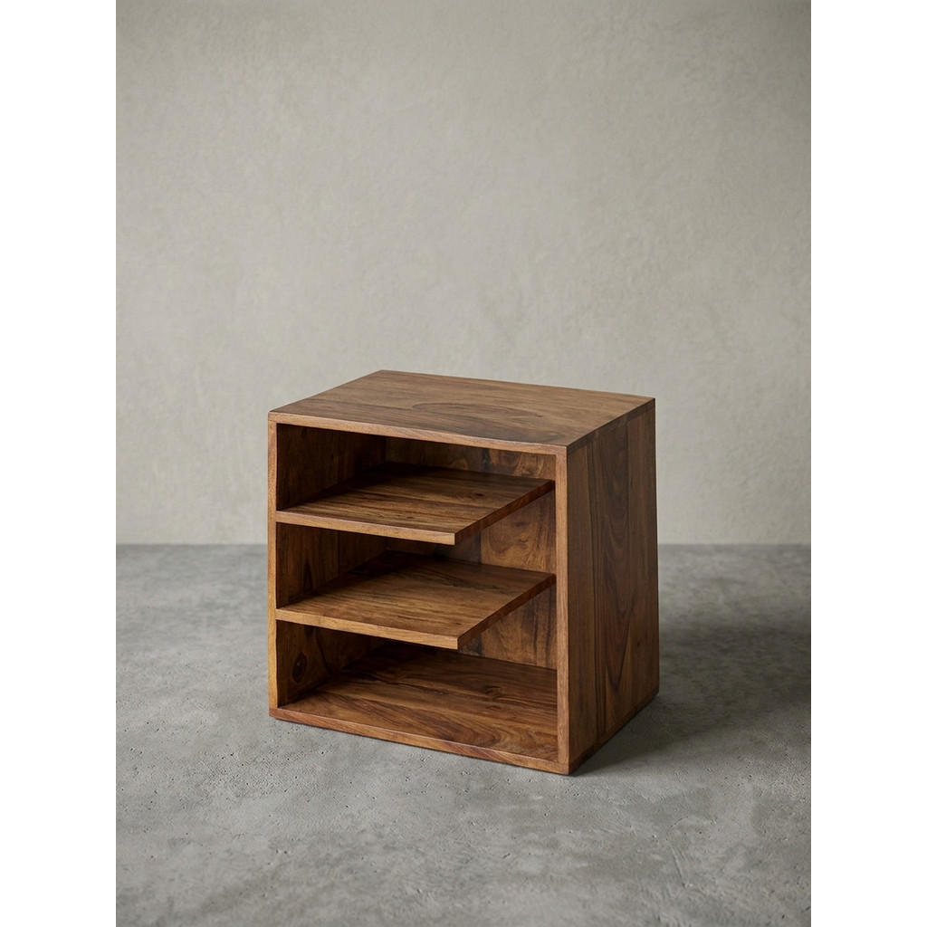 Thumbnail - Kadima Design Beistelltisch, Braun, Holz, Echtholz, Rechteckig,Rechteckig, 43x43x30 cm, Wohnzimmer, Wohnzimmertische, Be...