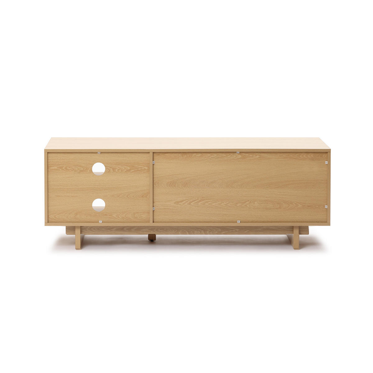 TV-SCHRANK im modernen skandinavischen Stil, TV-Lowboard mit 2 Türen & 2 Ablagen,Holzoptik | B140 x T40 x H50 cm - Braun, Holzwerkstoff (140/50/40cm) - Hometopia