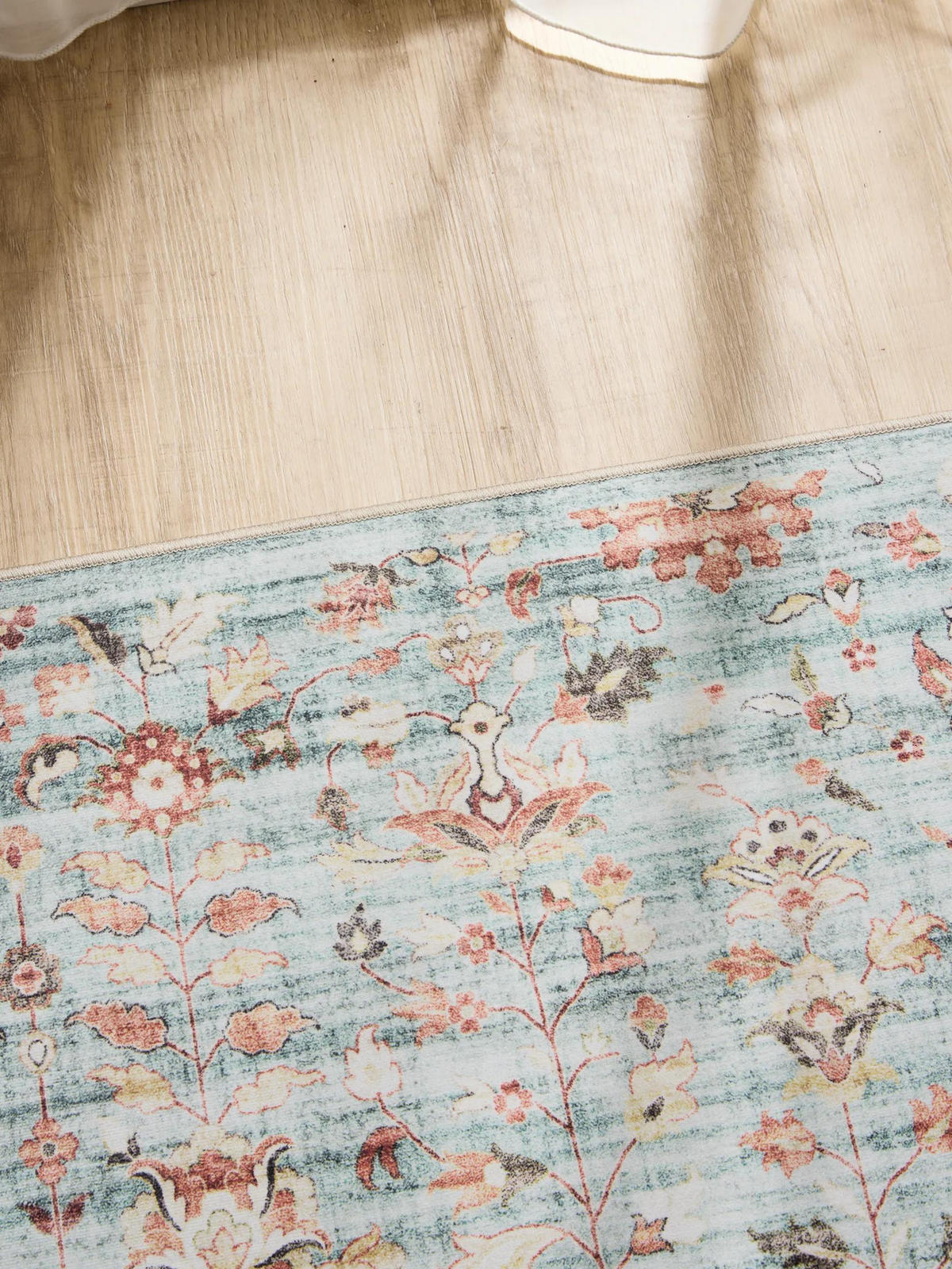 VINTAGE-TEPPICH George waschbar 120x170 cm - Türkis, Kunststoff (120/170cm) - benuta