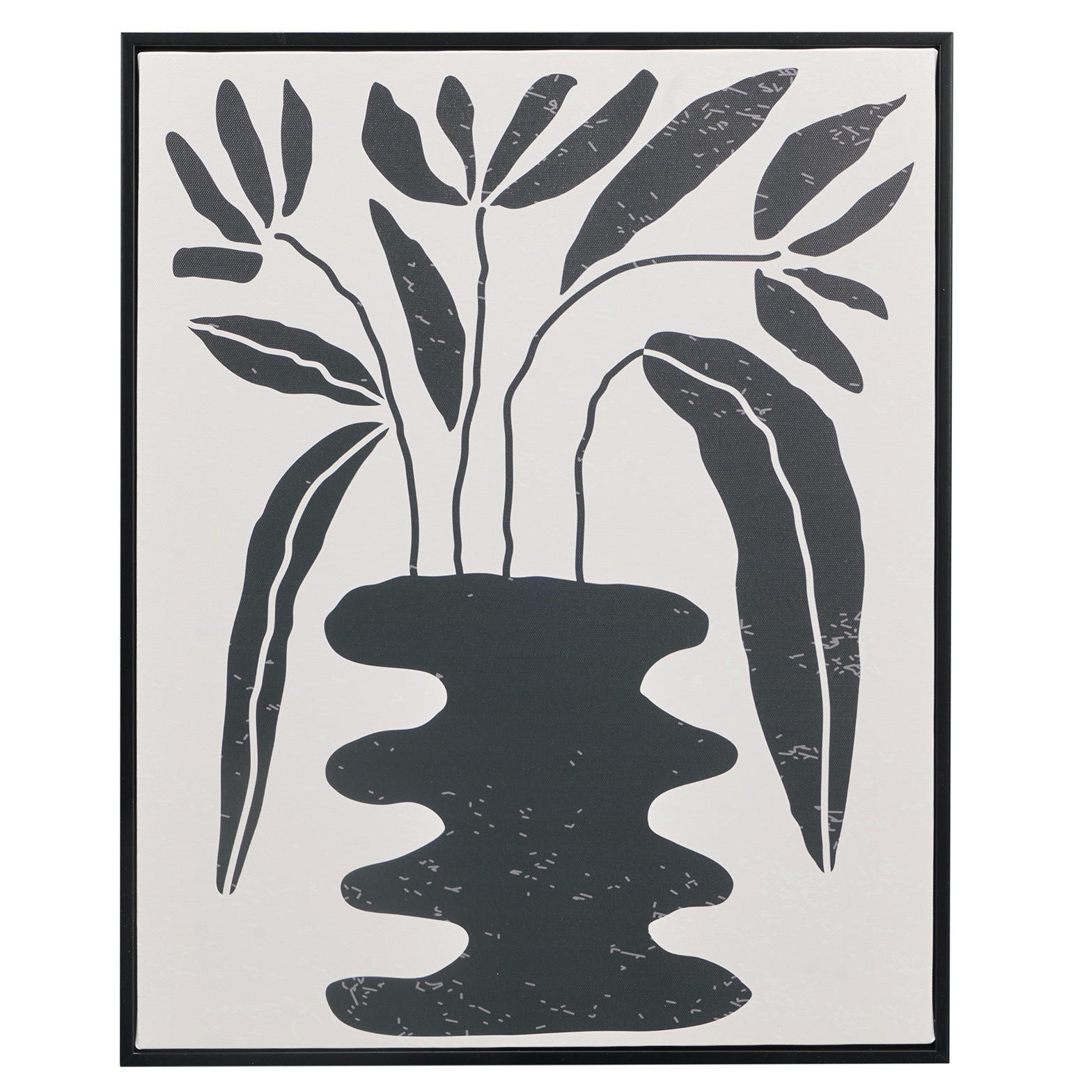 BILD Pflanzenmotiv Ember 40/50 cm - Schwarz, Kunststoff (40/3cm) - Giftdecor