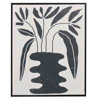 BILD Pflanzenmotiv Ember 40/50 cm - Schwarz, Kunststoff (40/3cm) - Giftdecor