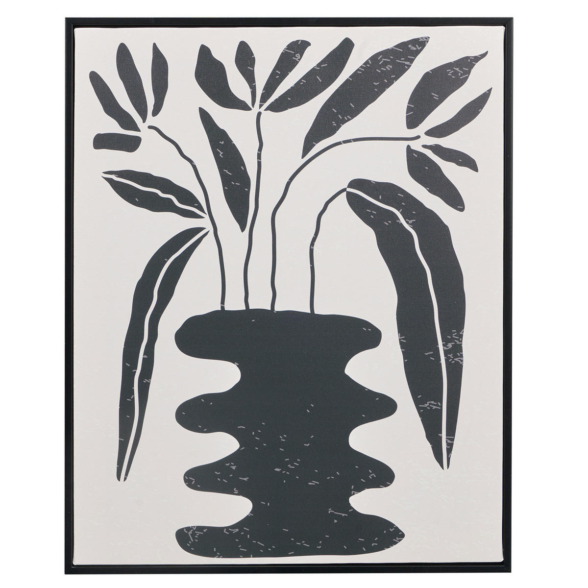 BILD Pflanzenmotiv Ember 40/50 cm - Schwarz, Kunststoff (40/3cm) - Giftdecor