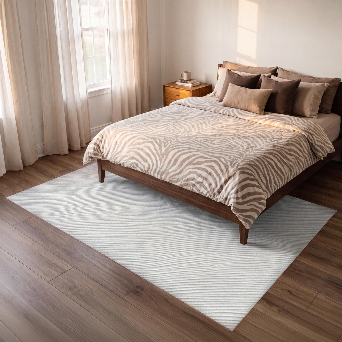 KOBERCE - Vlny - rebrovanie - biele - 230x150 cm - biela, textil/plast (230/0.4cm) - OnlyWow