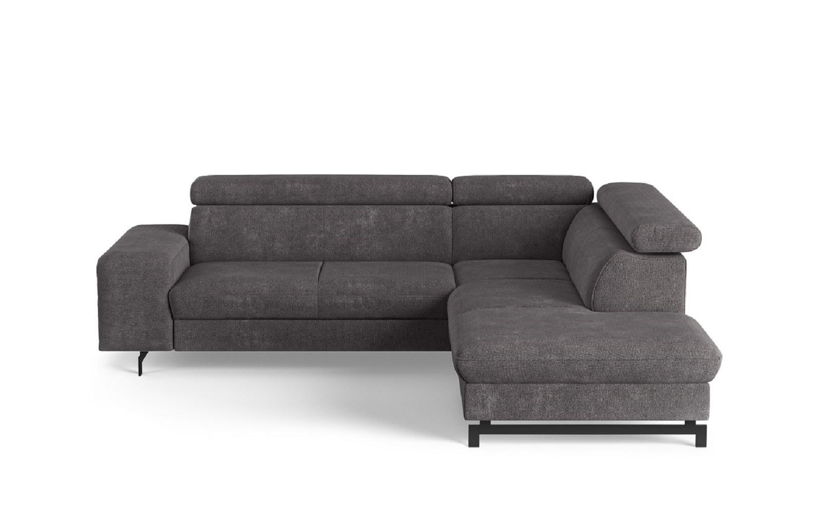 ECKSOFA mit Schlaffunktion und Bettkasten - Schwarz/Graphitfarben, Kunststoff/Textil (215/262cm) - Cotta