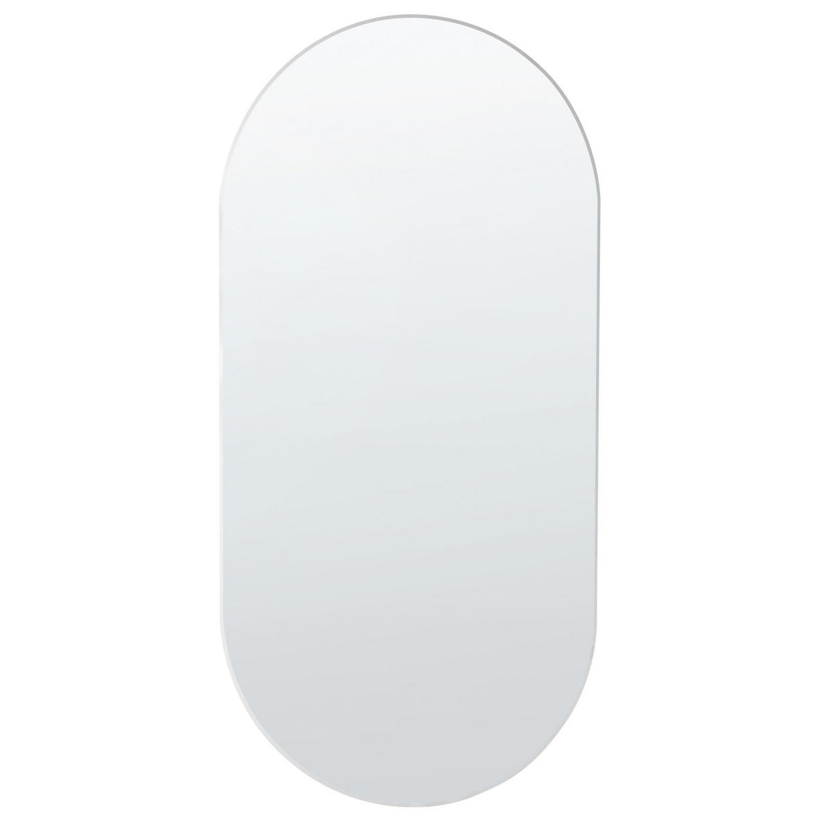 WANDSPIEGEL oval 40/80 cm Silber Alfortville - Silberfarben, Glas (40/0.5/80cm) - Beliani