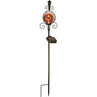 LED Solar Gartenstäbe Außenbereich automatische Beleuchtung umweltfreundlich einfache Installation wetterbeständig Barock rot - Rot, Kunststoff (9/9/80cm) - Northpoint