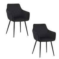 ESSZIMMERSTUHL SALO 2er Set - Schwarz, Textil (54/83/49cm) - Albatros