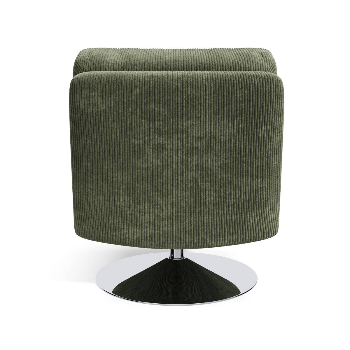 SESSEL Gerippter Samt Retro-Grün 60.14cm - Dunkelgrün/Grün, Textil (60.14/80/74cm) - Sia Home