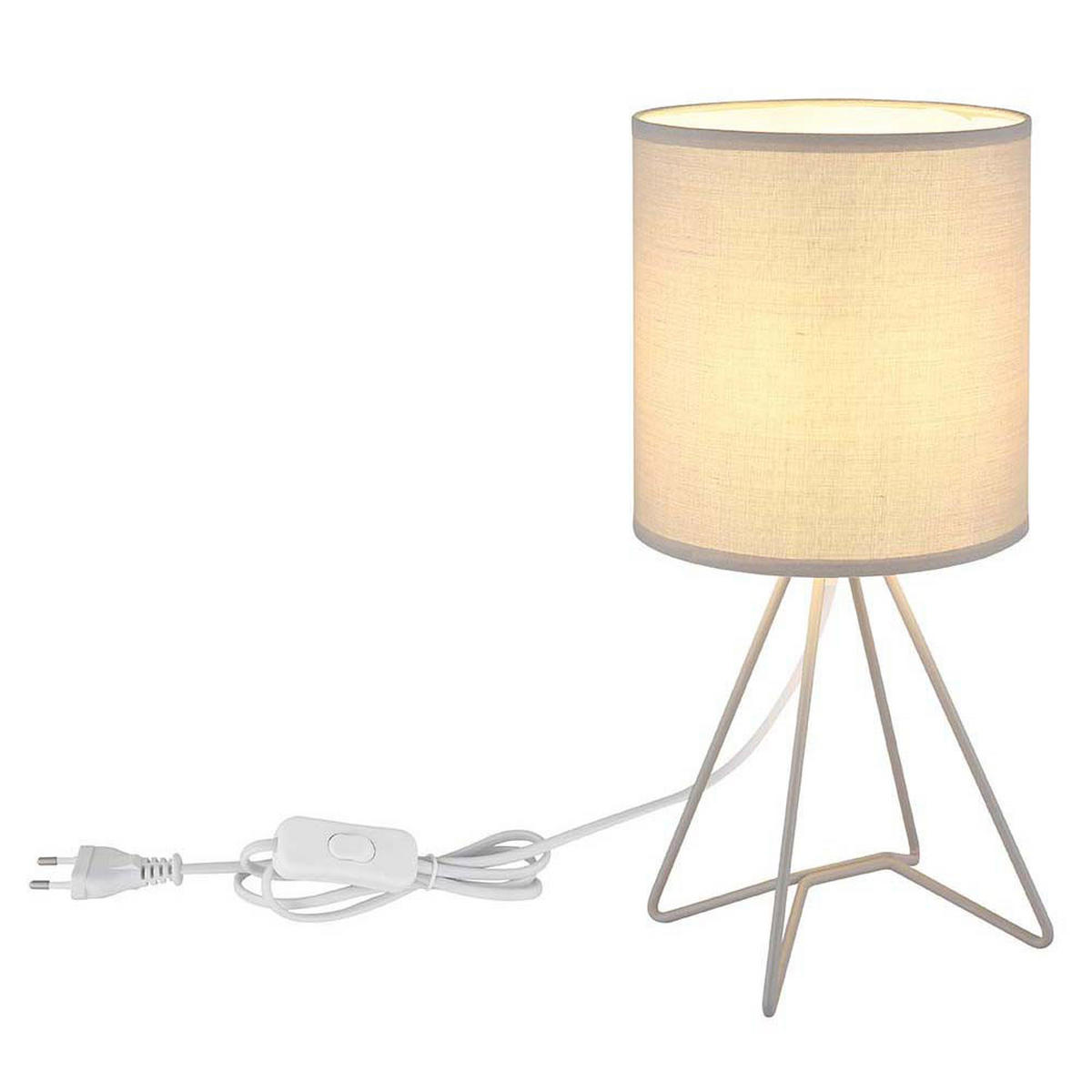 TISCHLEUCHTE TAMIAN Metall Grau - Grau, Metall (16/16/34.5cm) - Globo Lighting