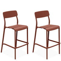 GARTENHOCKER GALIO, Hochhocker, 2-er Set - Orange, Kunststoff (52/107.5/54.5cm) - KONSIMO®