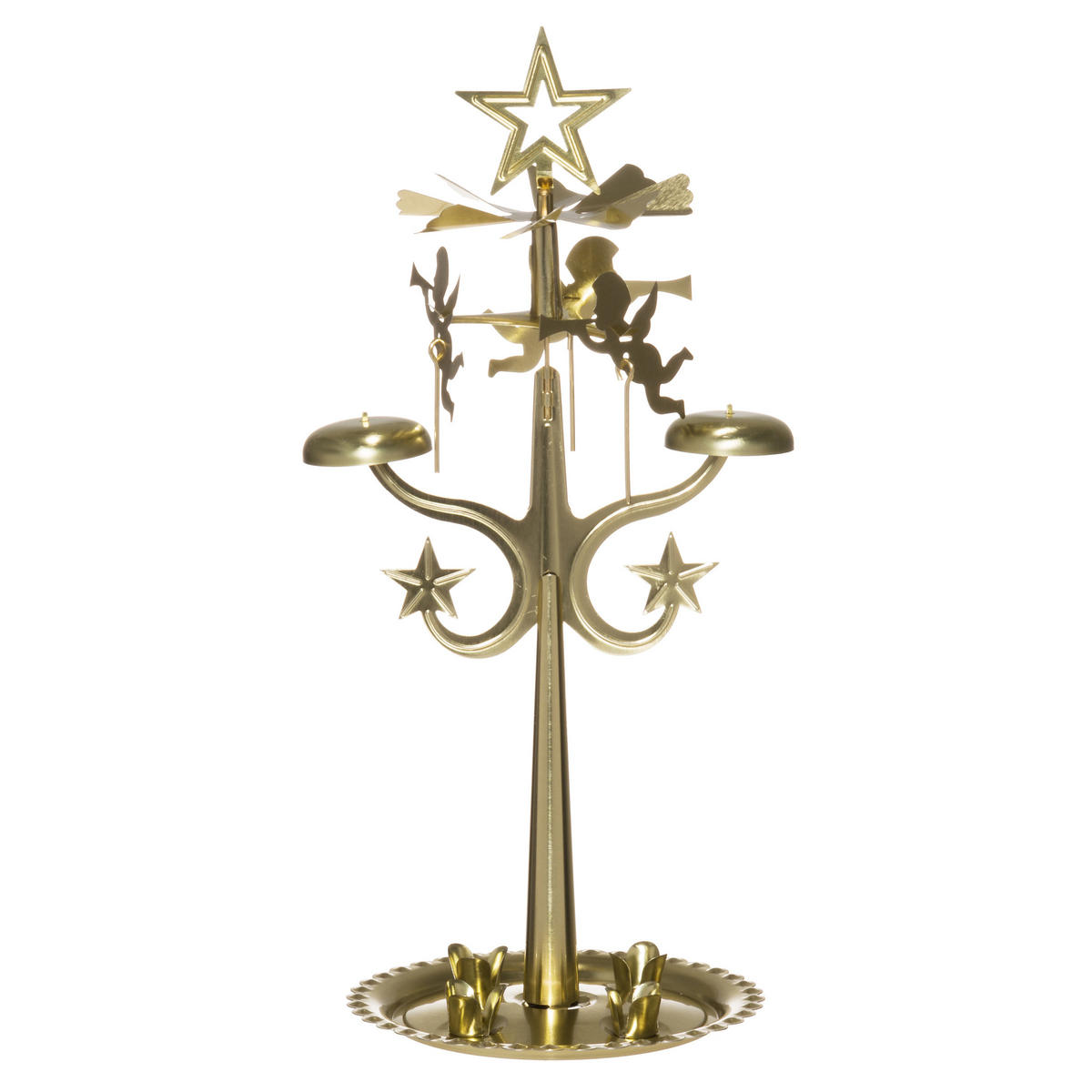 KERZENKARUSSELL Metall 28 cm - Goldfarben, Metall (13.5/28/13.5cm)