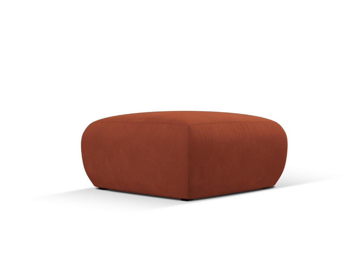 POUF Molino aus strukturiertem Stoff orange - Orange, Textil (75/36/75cm) - Micadoni