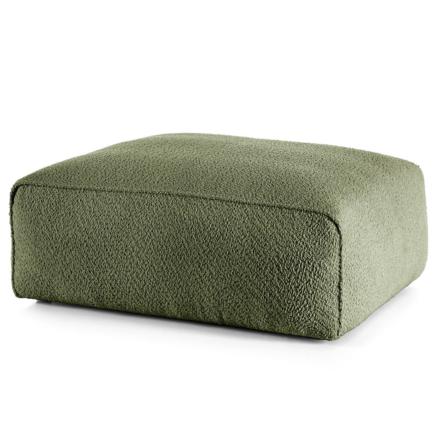 POLSTERHOCKER - Schwarz/Grün, Kunststoff/Textil (81/38/100cm) - home24