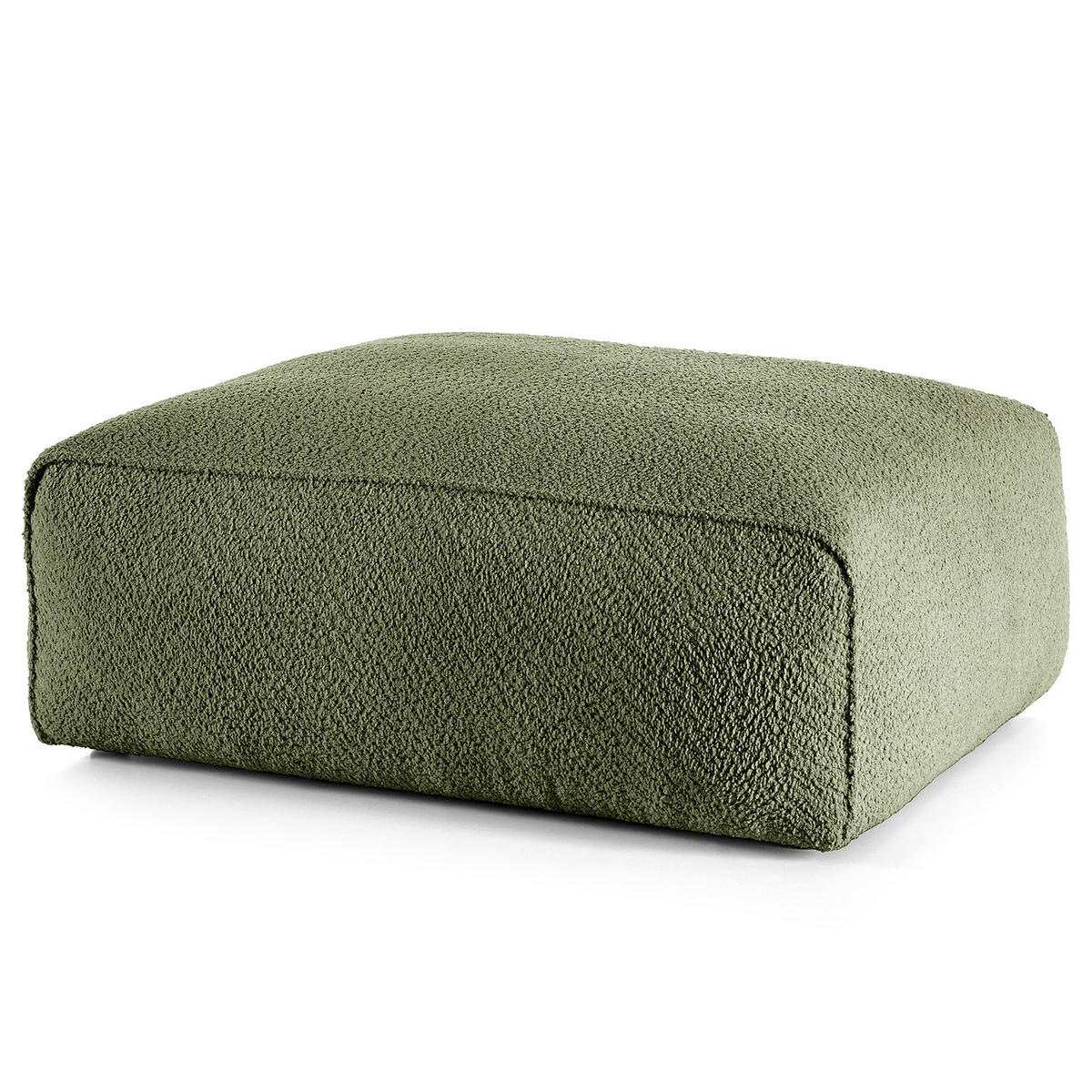 POLSTERHOCKER - Schwarz/Grün, Kunststoff/Textil (81/38/100cm) - home24