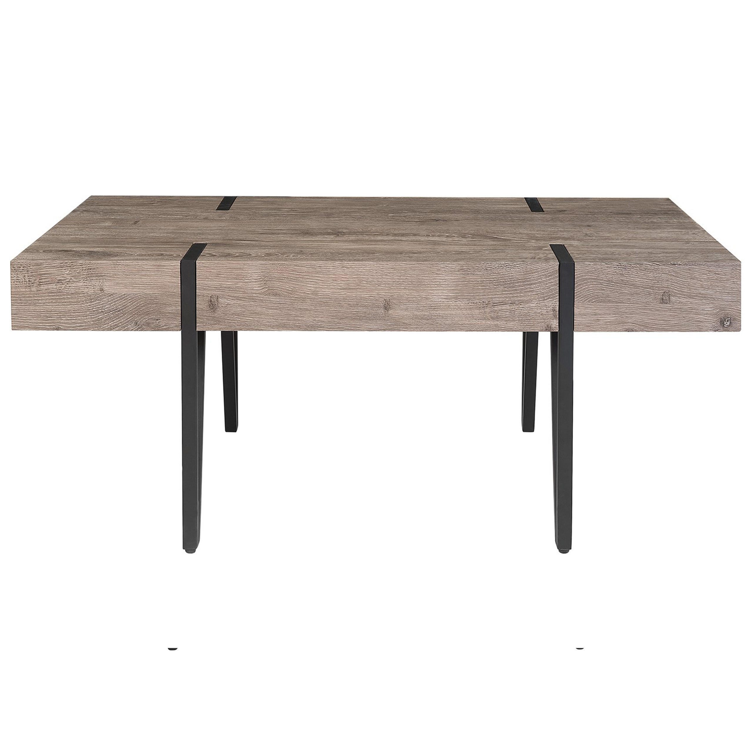 COUCHTISCH dunkler Holzfarbton rechteckig 60/100 cm Adena - Dunkelbraun/Schwarz, Holzwerkstoff (100/60/43cm) - Beliani