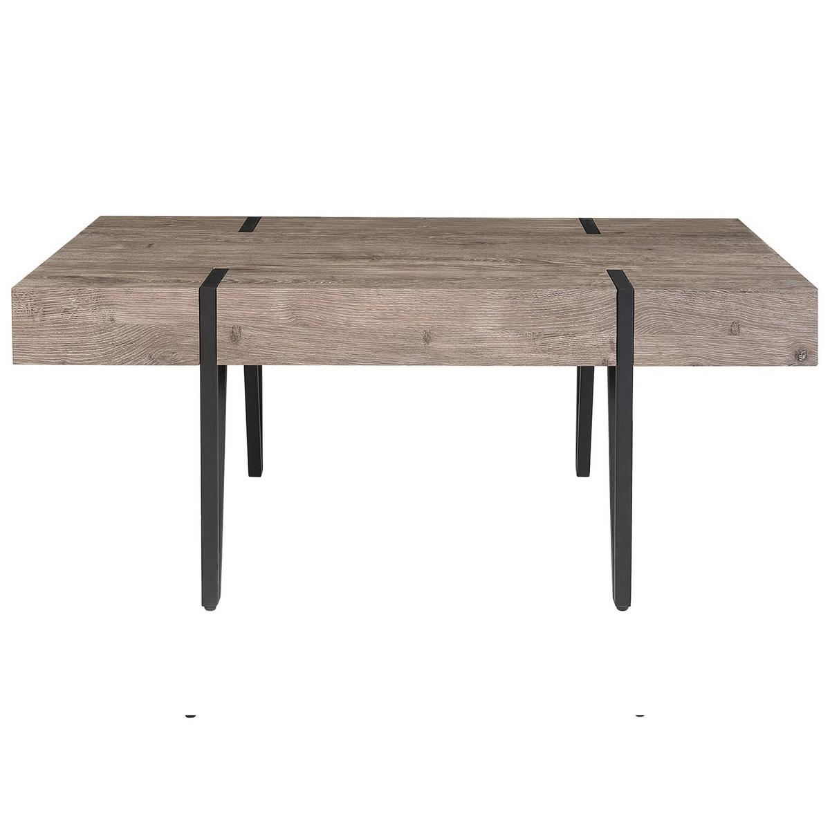 COUCHTISCH dunkler Holzfarbton rechteckig 60/100 cm Adena - Dunkelbraun/Schwarz, Holzwerkstoff (100/60/43cm) - Beliani