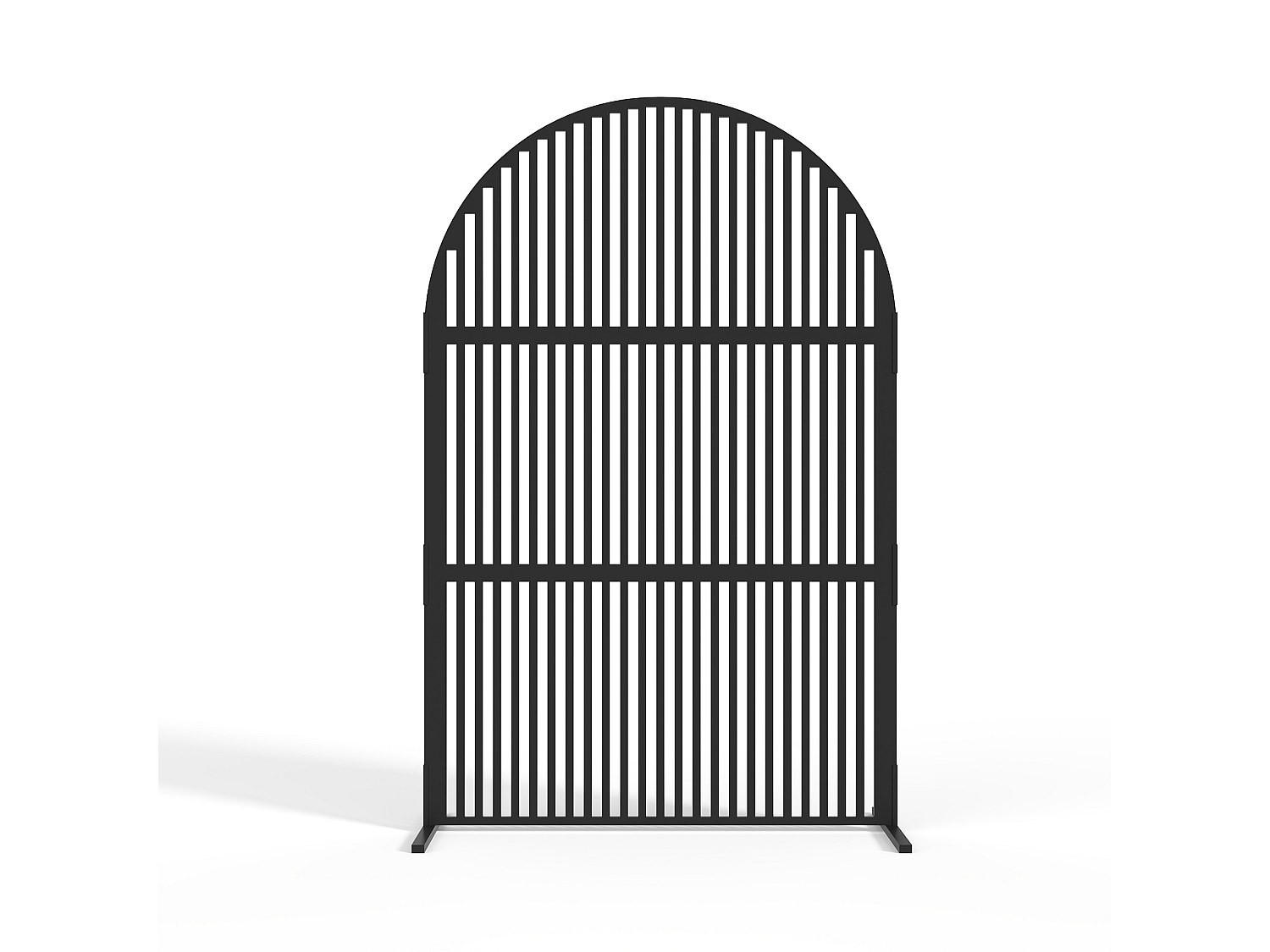 ZAUN & Palisaden - 117 cm x 50 cm - Metall - Schwarz TARRION - Schwarz, Metall (117/188cm) - Vente-Unique