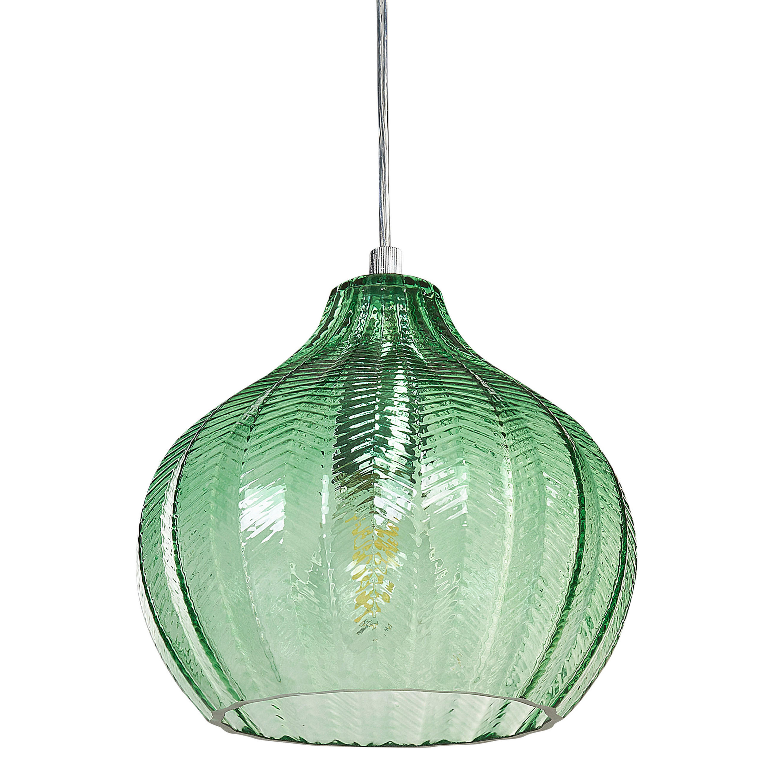 HÄNGELEUCHTE Keila 23/23/74 cm - Grün, Glas (23/23/74cm) - Beliani
