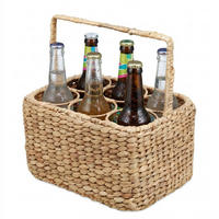 FĽAŠOVÝ košík - svetlohnedá, kov/textil (32/34/22cm) - Relaxdays