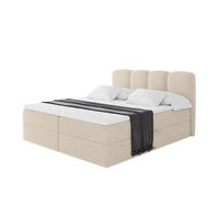 BOXBETT mit Matratze H4 - NINA - 160x200 cm - Beige - Beige, Holzwerkstoff (160/200cm) - ALTDECOR